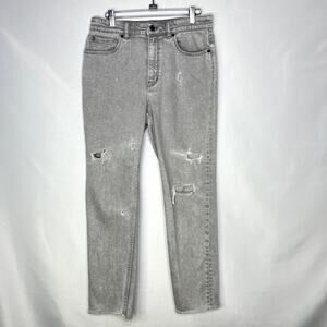 Rebecca Taylor La Vie Gray Distressed Jeans Anthropologie Size 29